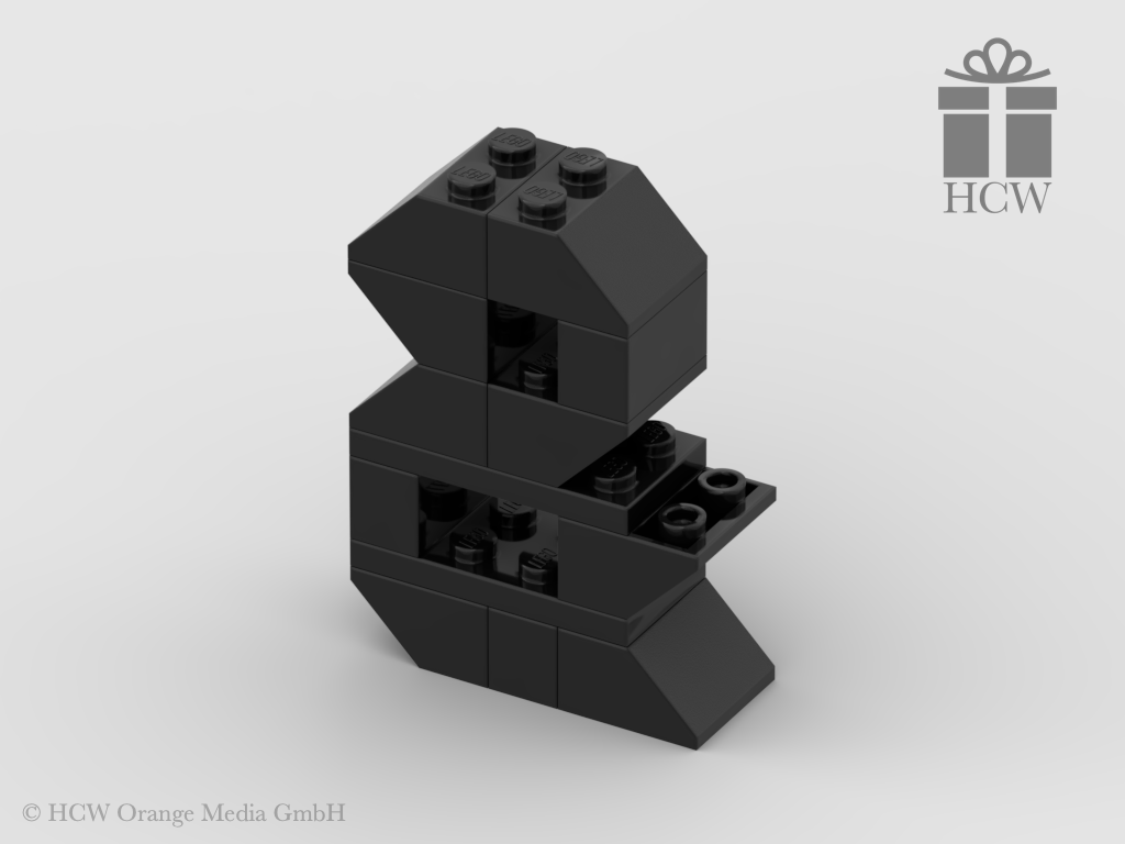 Buchstabe Et aus LEGO® Steinen (Höhe 5 Steine)