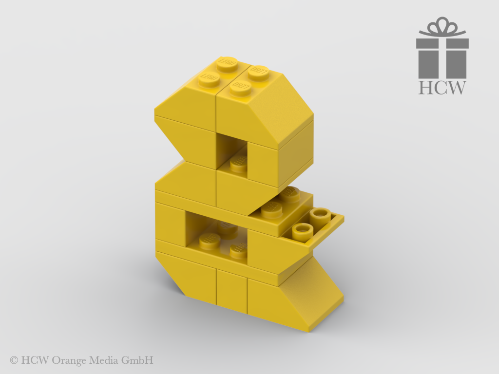 Buchstabe Et aus LEGO® Steinen (Höhe 5 Steine)