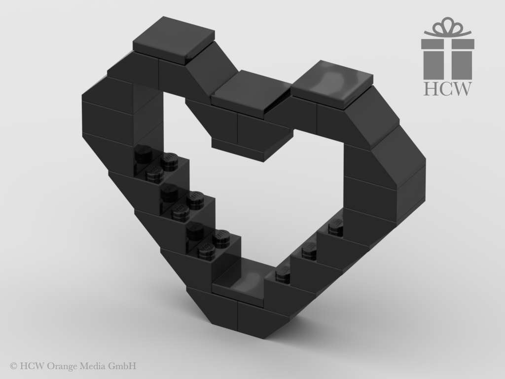 Symbol Herz offen aus LEGO® Steinen