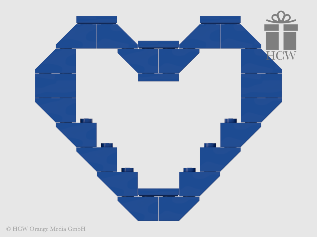 Symbol Herz offen aus LEGO® Steinen