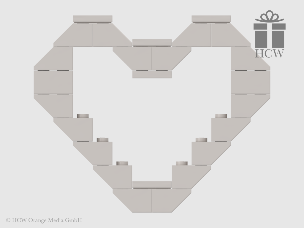 Symbol Herz offen aus LEGO® Steinen