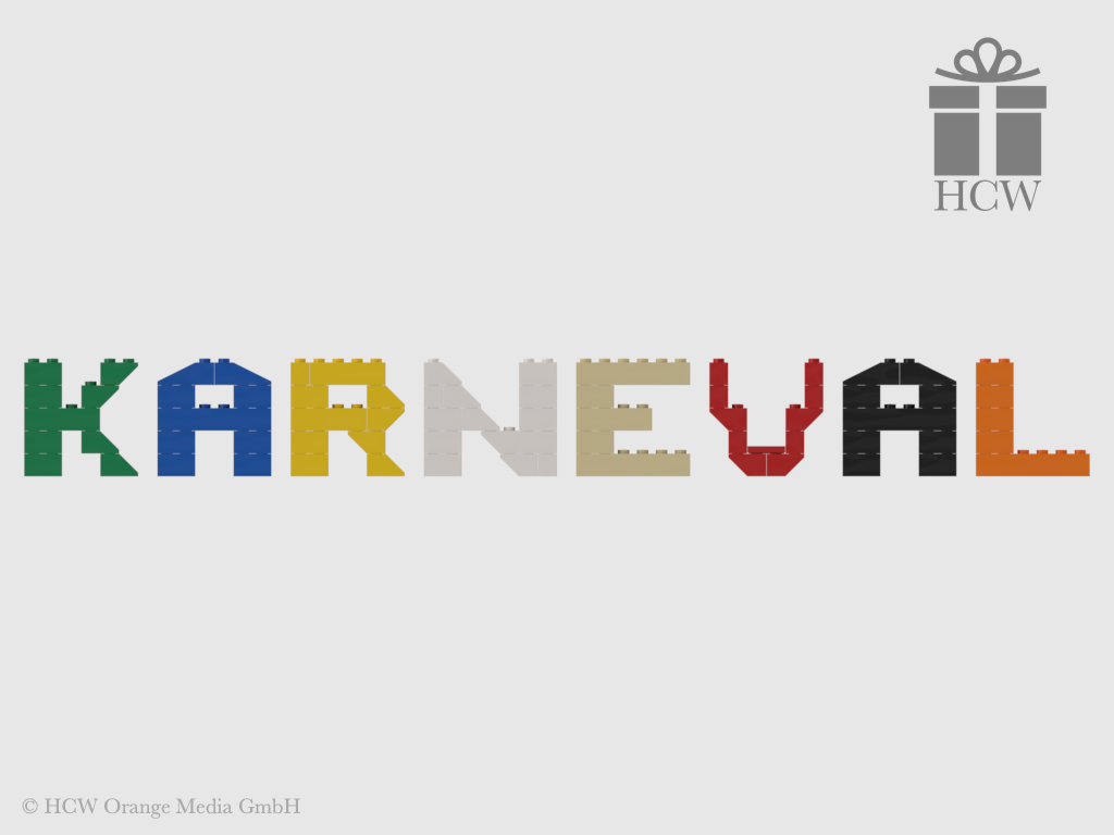 Karneval Slogan aus LEGO® Steinen 5x2