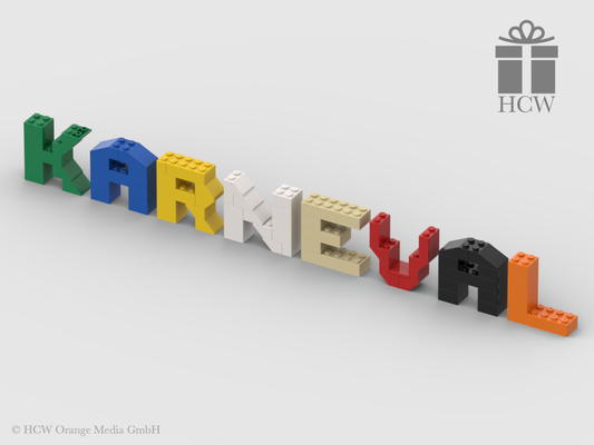 Karneval Slogan aus LEGO® Steinen 5x2