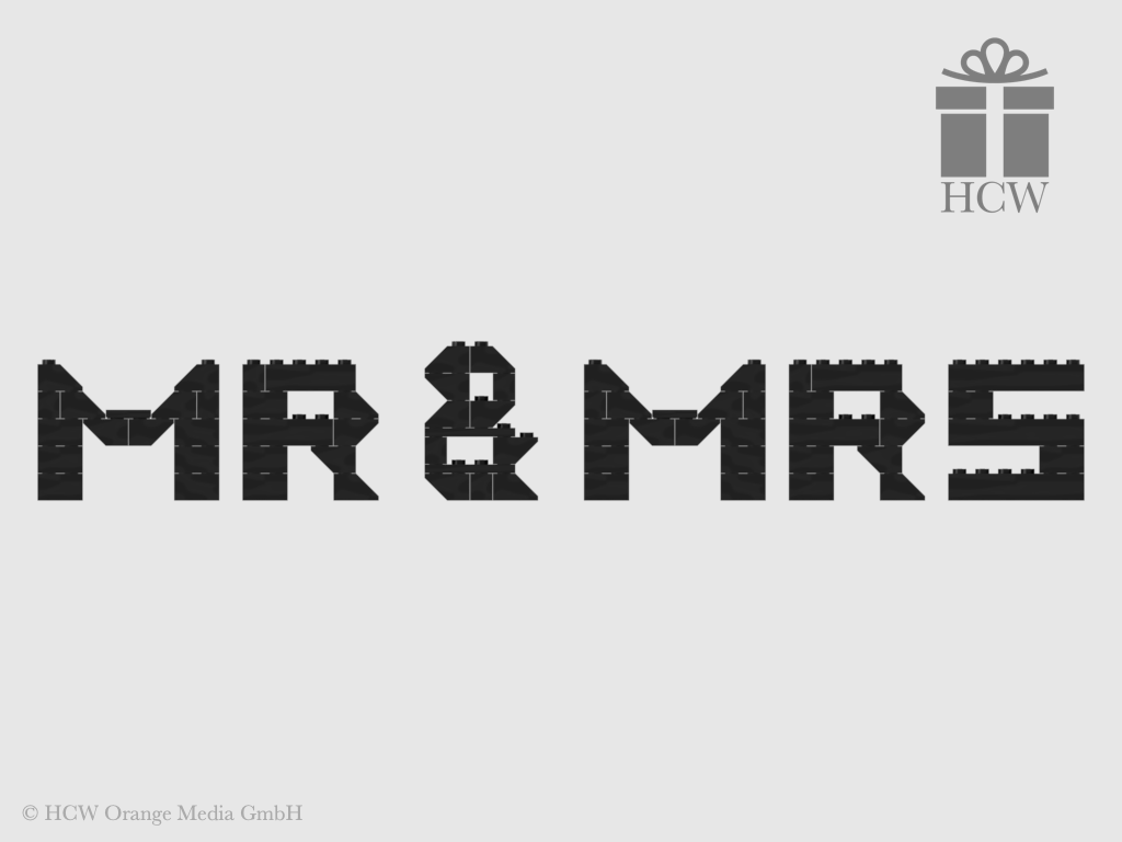 Mr & Mrs Slogan aus LEGO® Steinen 5x2