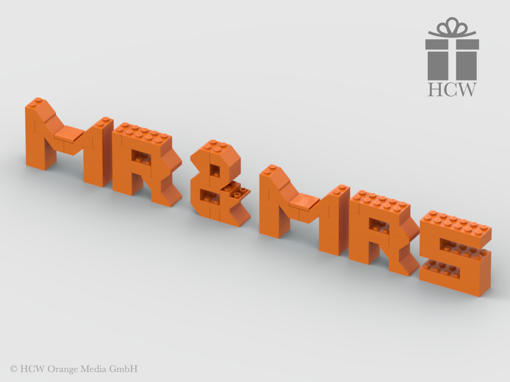 Mr & Mrs Slogan aus LEGO® Steinen 5x2