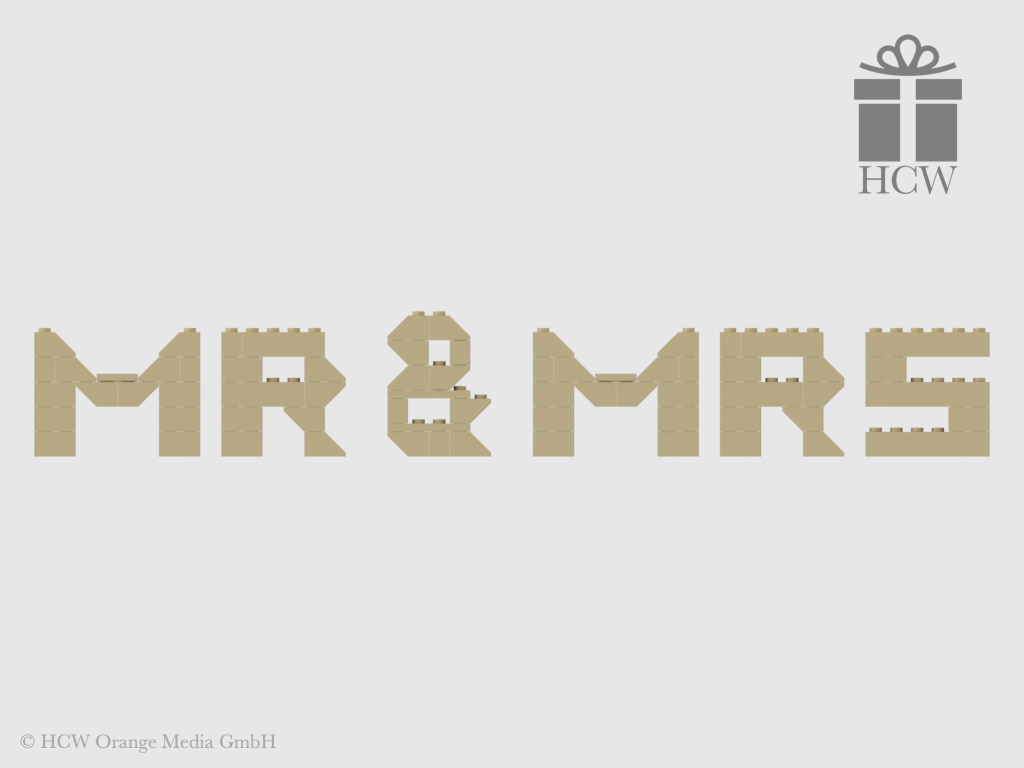 Mr & Mrs Slogan aus LEGO® Steinen 5x2