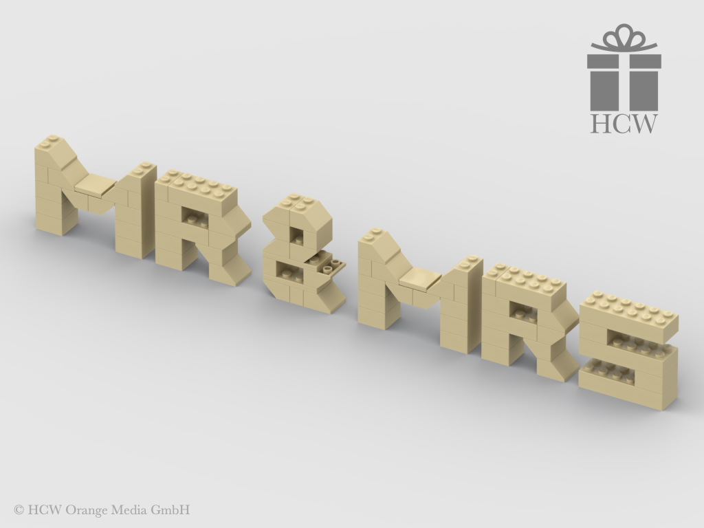 Mr & Mrs Slogan aus LEGO® Steinen 5x2