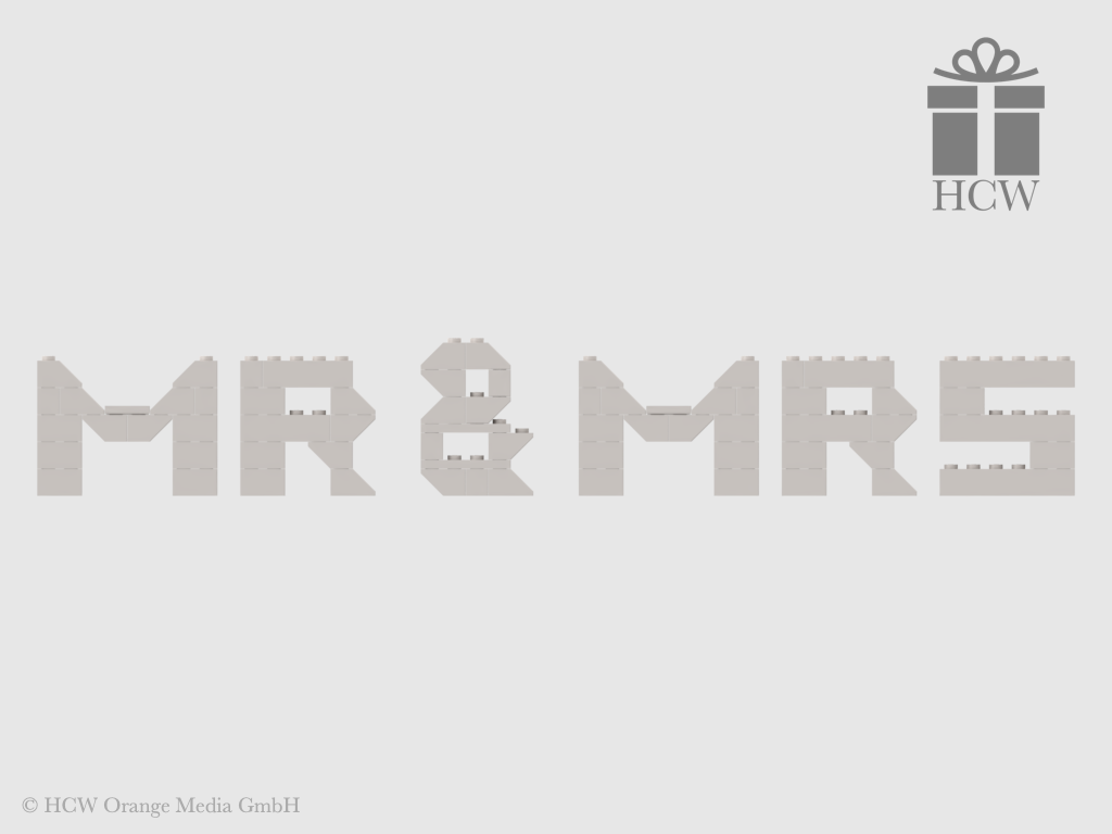 Mr & Mrs Slogan aus LEGO® Steinen 5x2