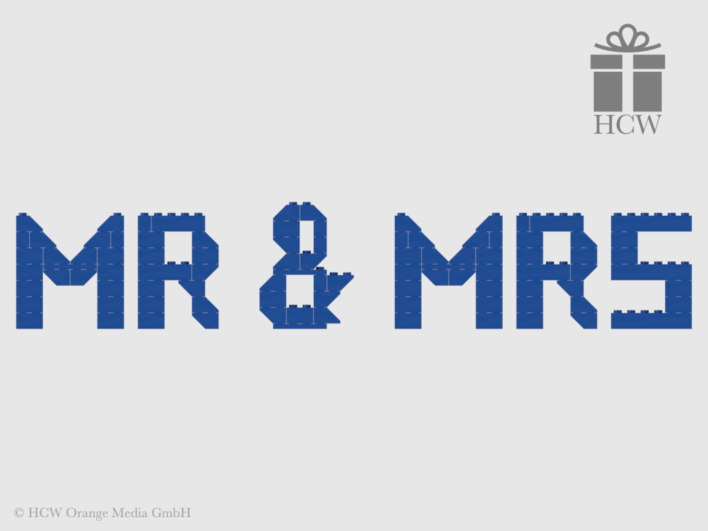 Mr & Mrs Slogan aus LEGO® Steinen 7x2