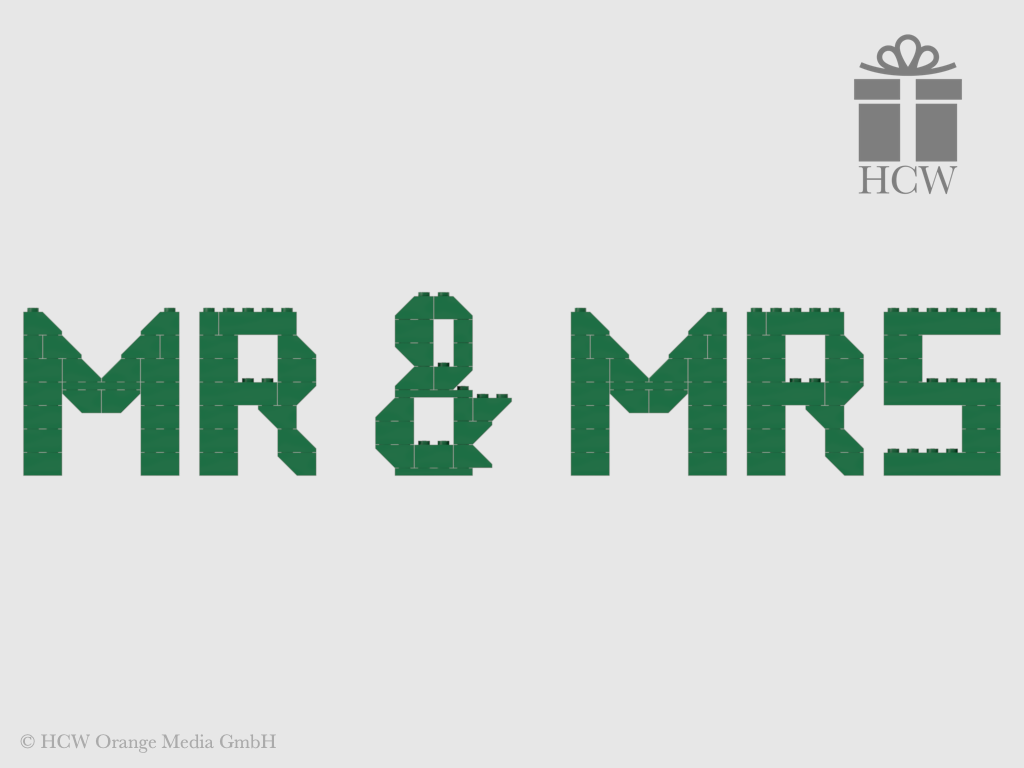 Mr & Mrs Slogan aus LEGO® Steinen 7x2