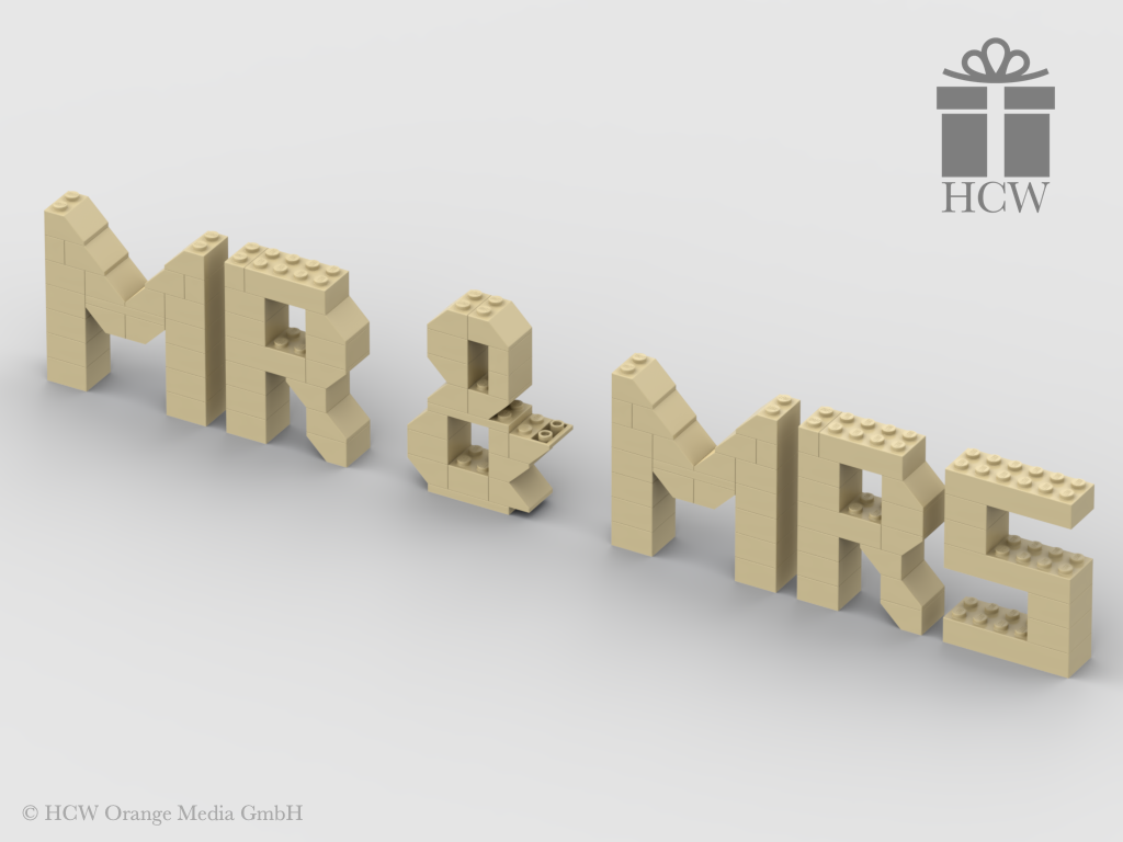 Mr & Mrs Slogan aus LEGO® Steinen 7x2