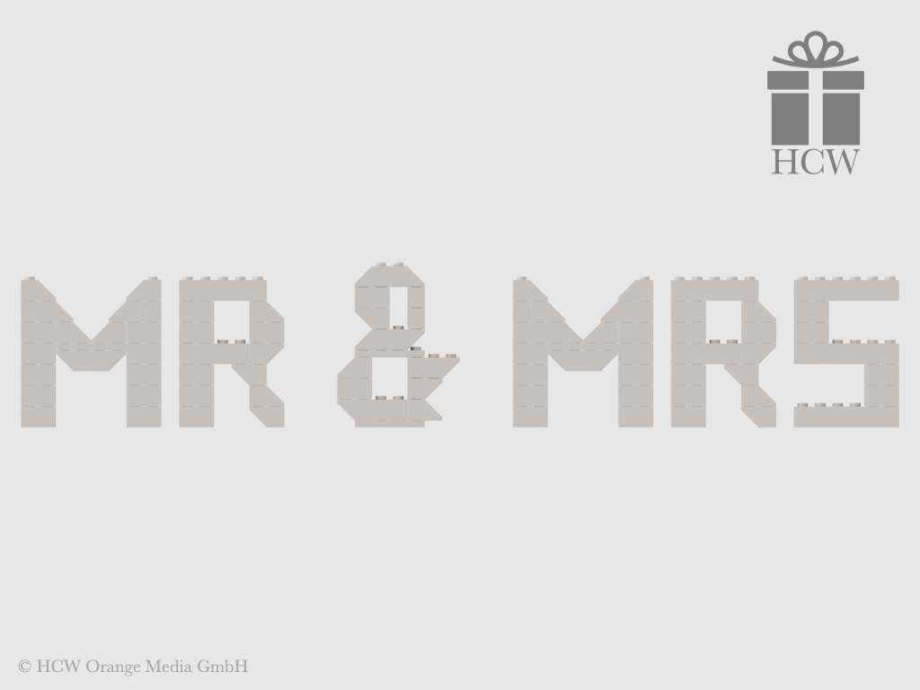 Mr & Mrs Slogan aus LEGO® Steinen 7x2